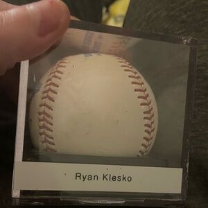 Ryan Klesko MLB Baseball with Signature in Case